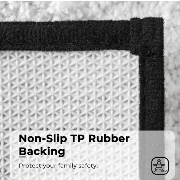 Microfiber Bathroom Rug Non Slip Washable - Black Trim - Picture 8 of 8